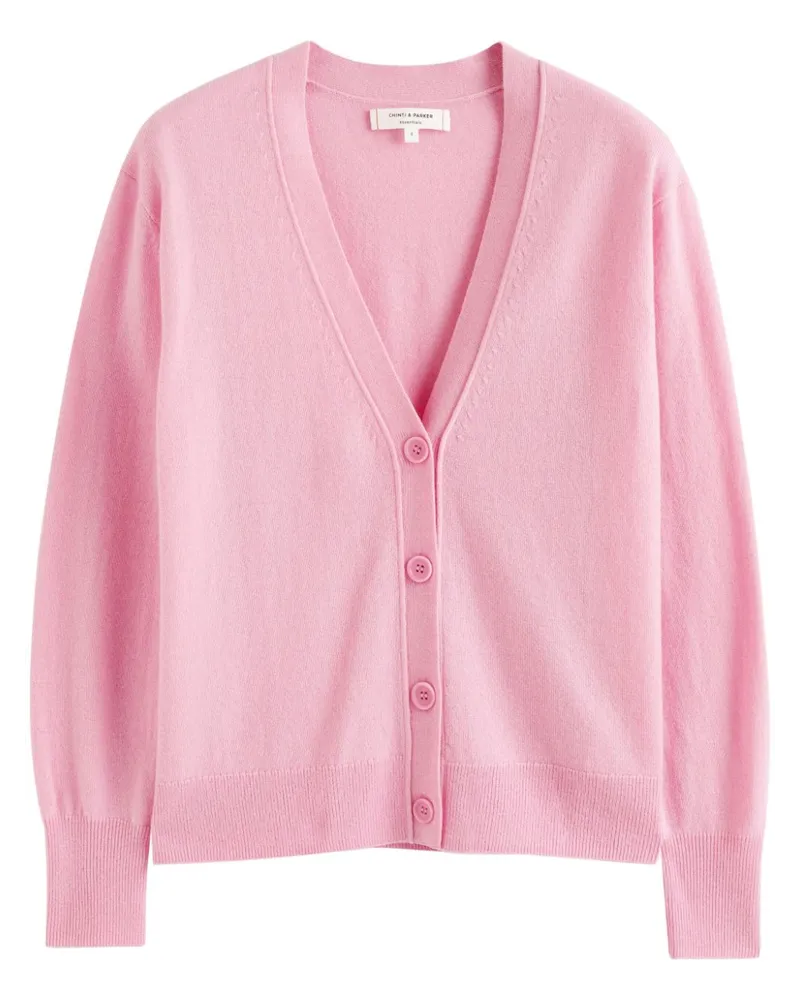 Chinti & Parker Essentials Cardigan aus Kaschmir Rosa