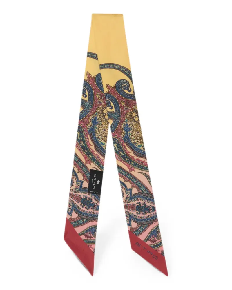 Etro Seidenschal mit Paisley-Print - Gelb Gelb