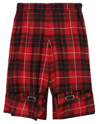 Comme des Garçons Shorts mit Schottenkaro Rot