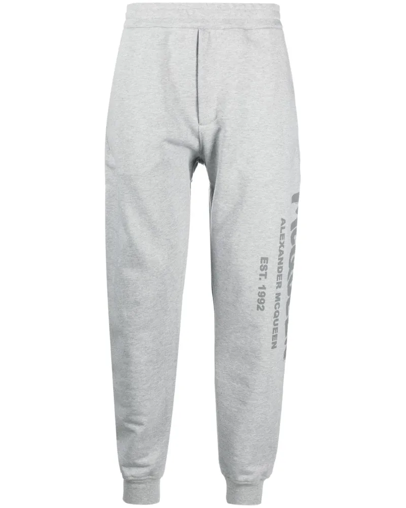 Alexander McQueen Jogginghose mit Logo-Print Grau