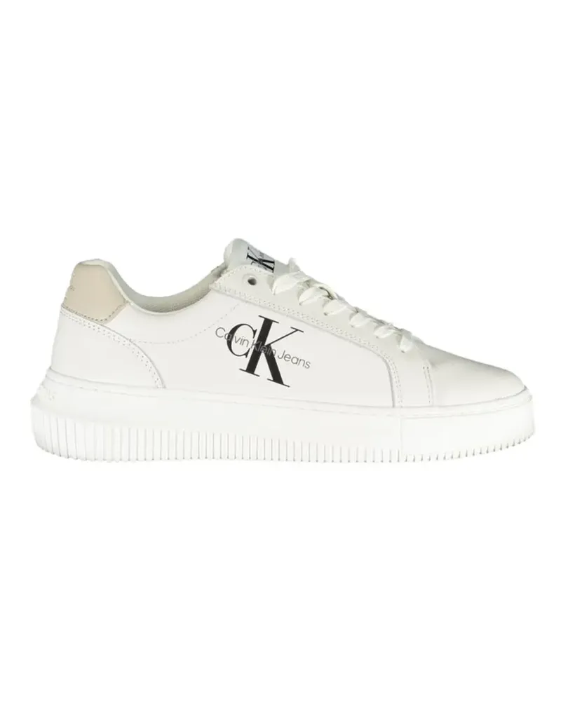 Calvin Klein logo-print platform sneakers - Weiß Weiß