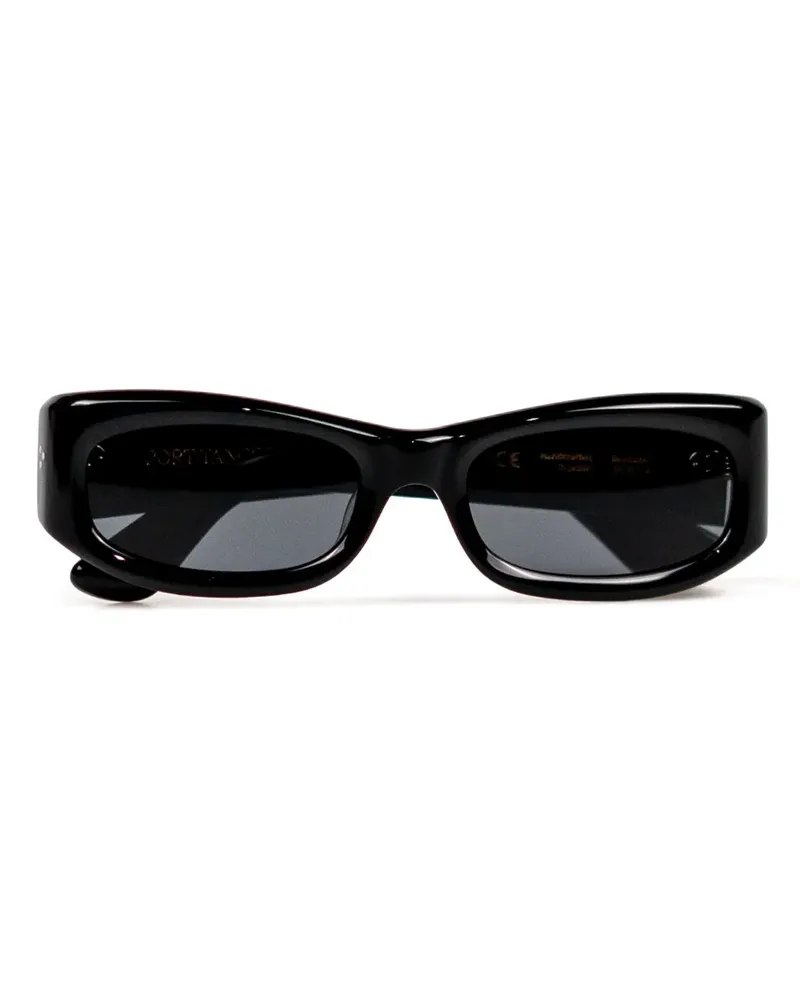 Port Tanger Sonnenbrille mit geometrischem Gestell - Schwarz Schwarz