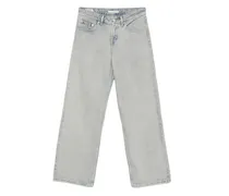 Jeans mit Logo-Patch - Grau