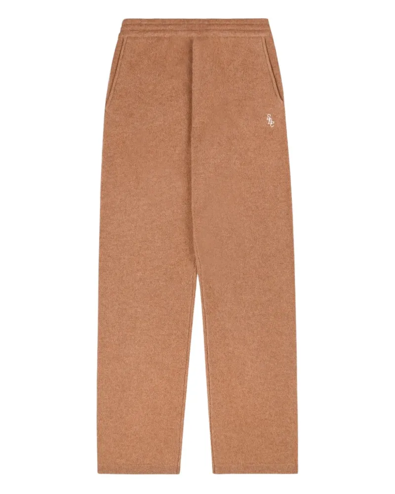 SPORTY & RICH Hose mit Stickerei - Nude Nude