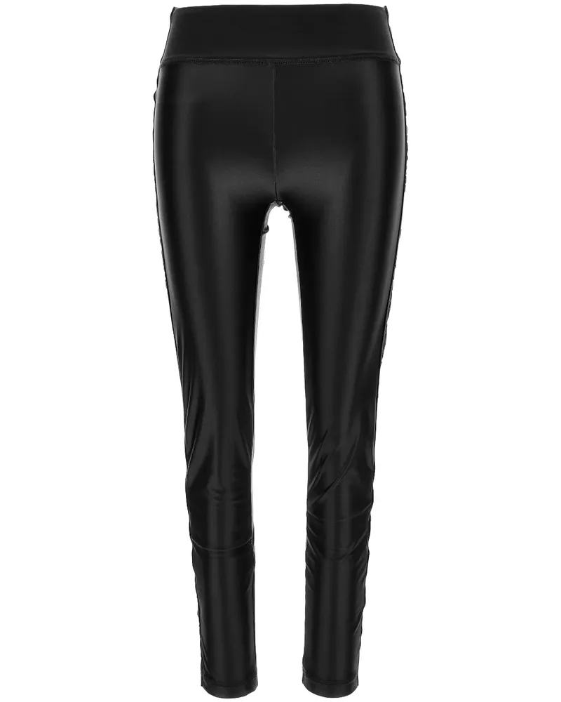 Versace Jeans Leggings aus Faux-Leder - Schwarz Schwarz