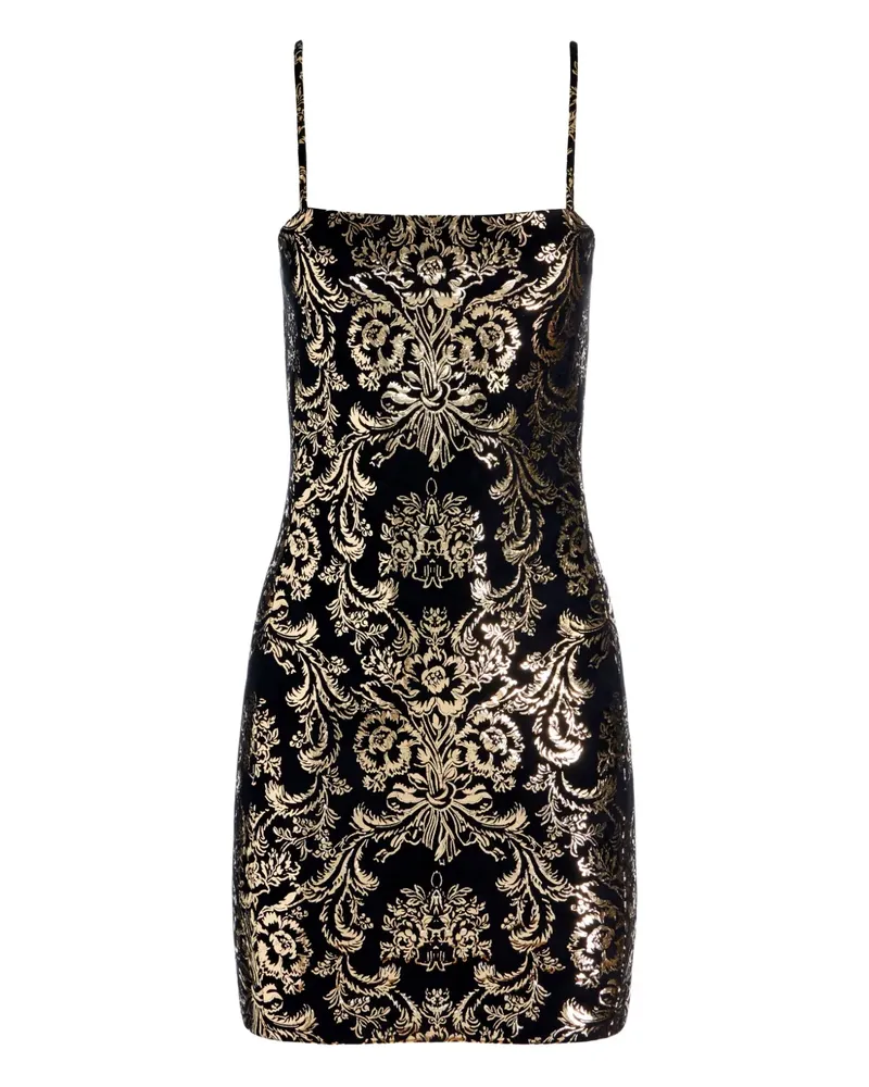 Alice + Olivia Fifi Minikleid mit Spaghettiträgern - Schwarz Schwarz