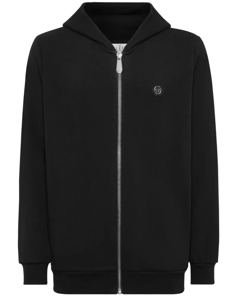 Philipp Plein Hoodie mit Kristallverzierung - Schwarz Schwarz