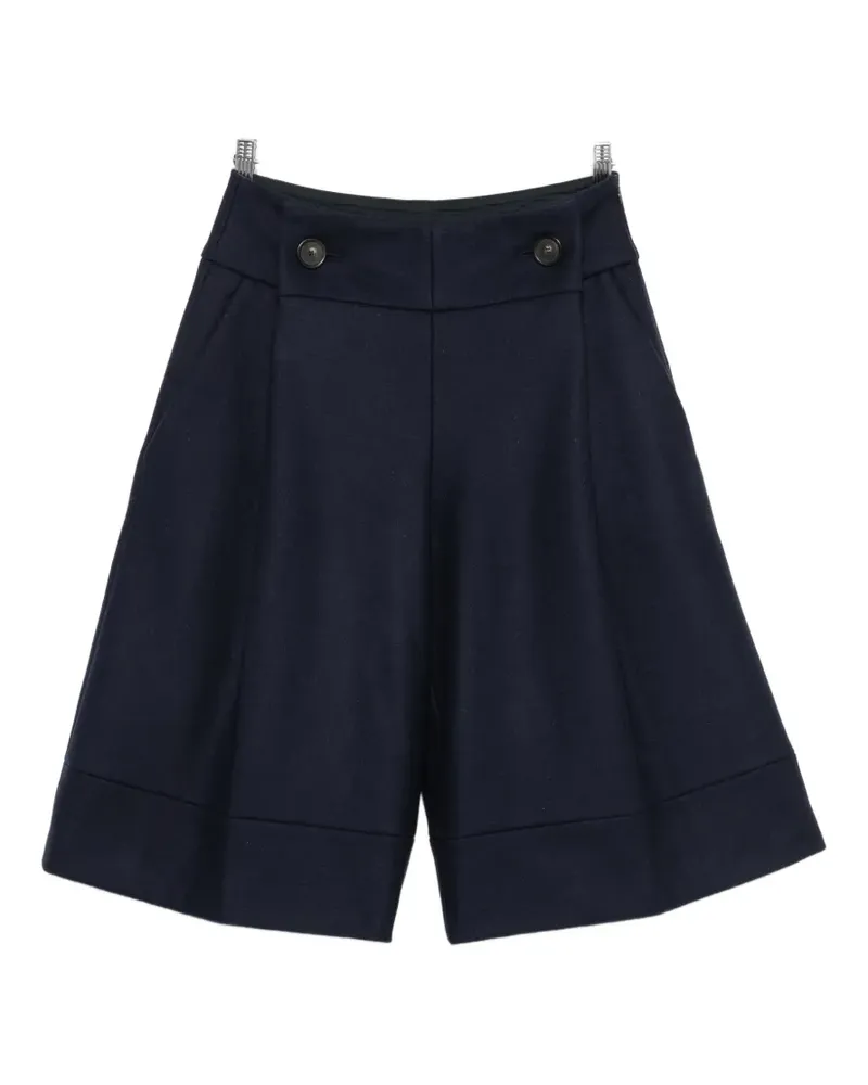 Erika Cavallini button-fastening wide-leg shorts - Blau Blau