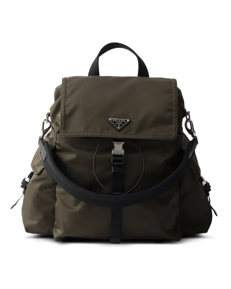 Prada Explore Rucksack aus Re-Nylon und Leder - Grün Grün