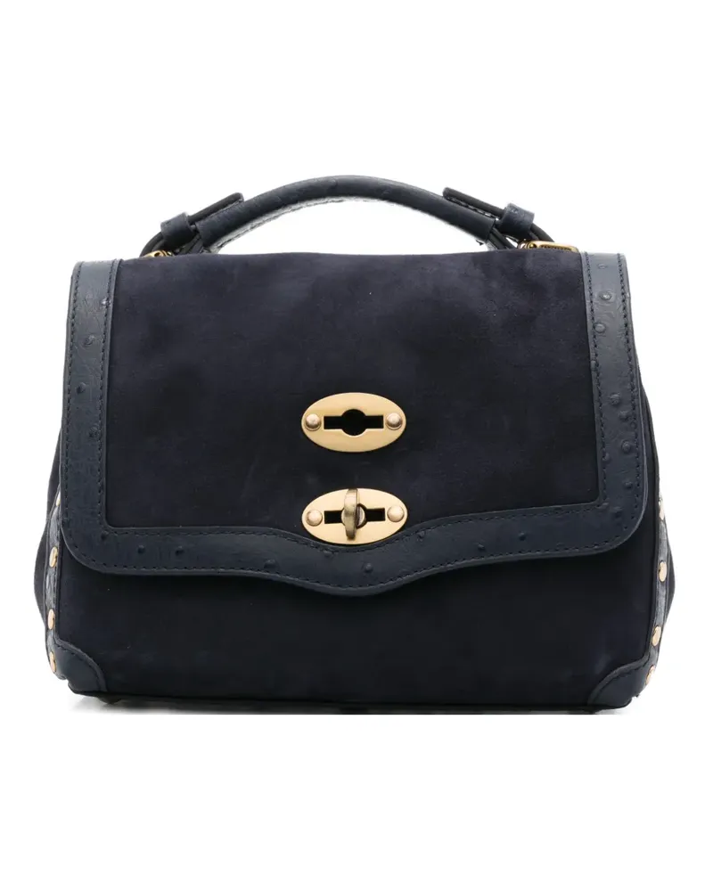 Zanellato Mini Postina Tote Bag mit Nieten - Blau Blau