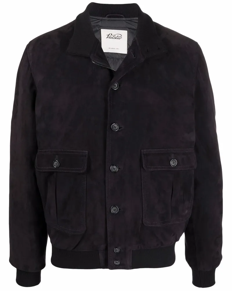 Valstar Wildlederjacke mit Stehkragen - Blau Blau