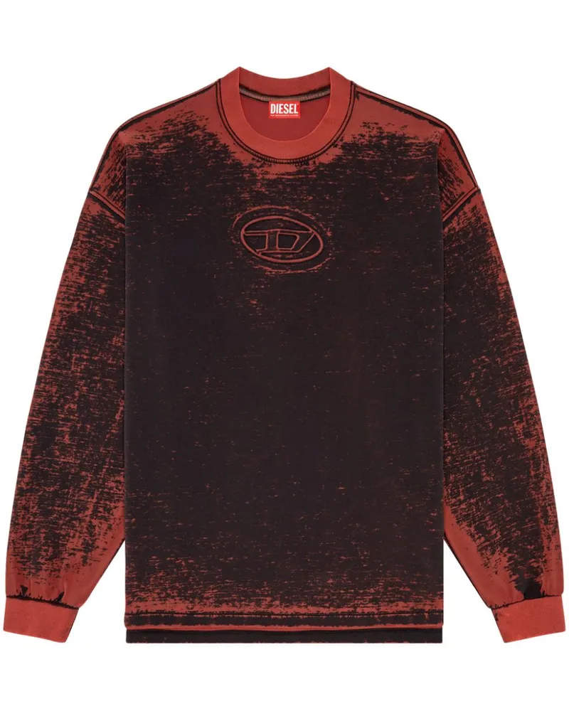 Diesel Pullover mit Logo-Print Rot