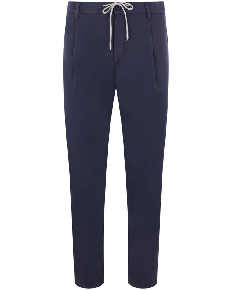 Eleventy Hose mit Bundfalten - Blau Blau