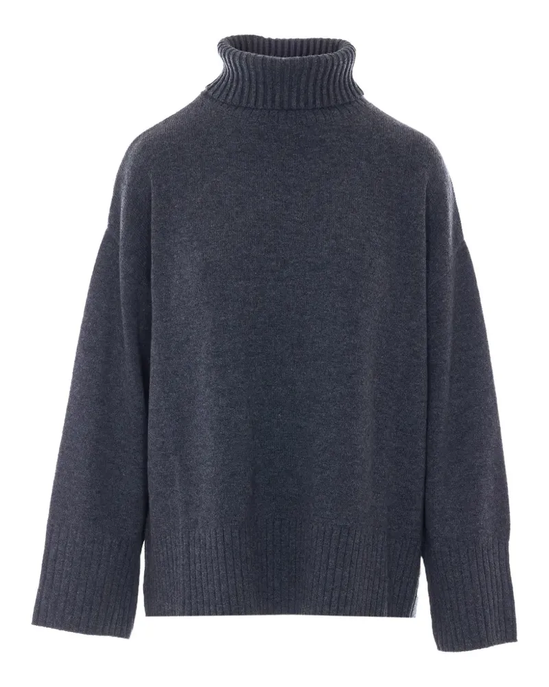 Pinko roll-neck ribbed-trim wool sweater - Grau Grau