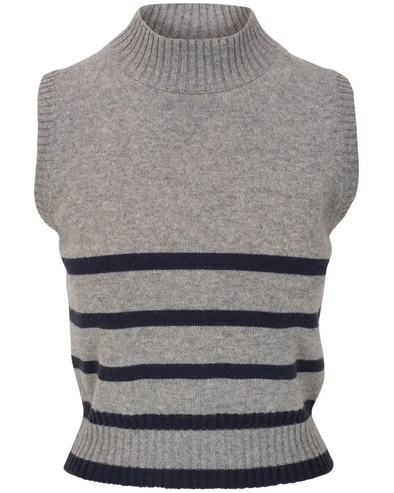 Brunello Cucinelli Gestreifter Pullunder - Grau Grau