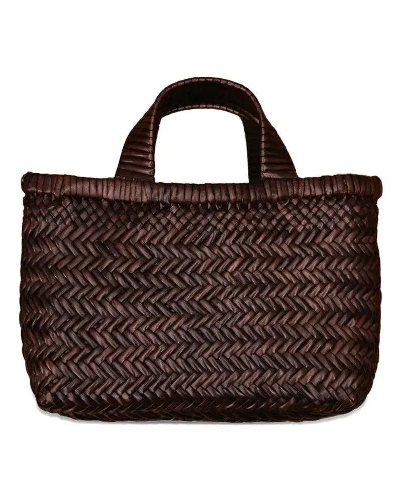 Manebí Sunset woven mini tote bag - Braun Braun