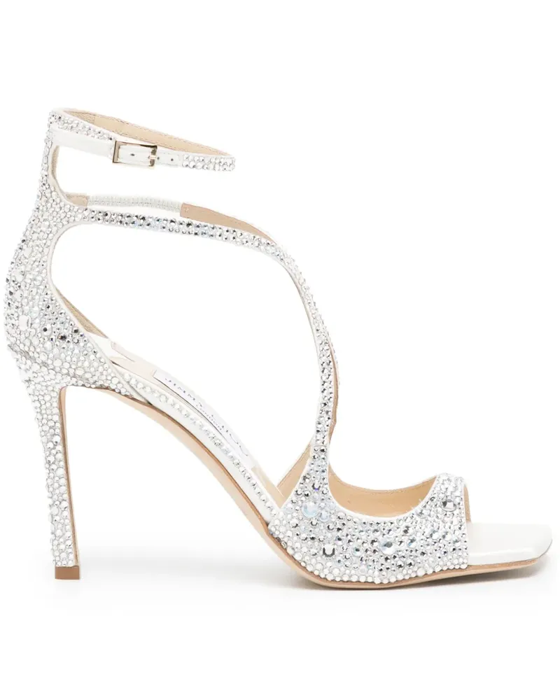 Jimmy Choo Sandalen mit Kristallen - Weiß Weiß