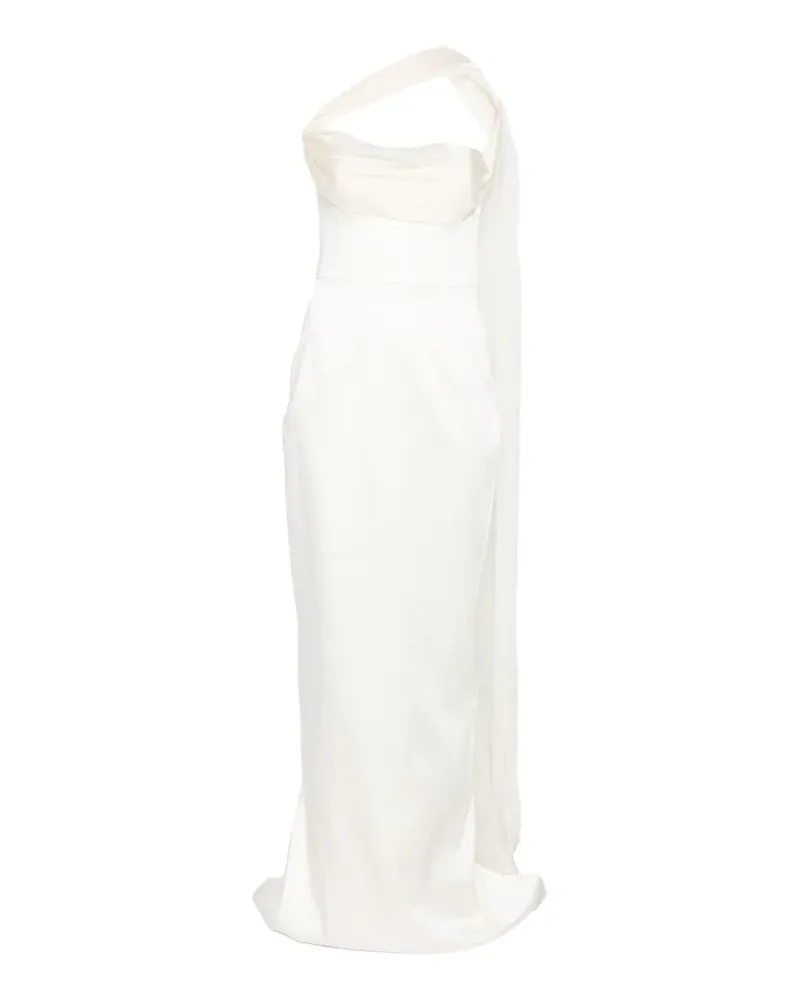 The New Arrivals Ilkyaz Ozel scarf-detail maxi dress - Weiß Weiß