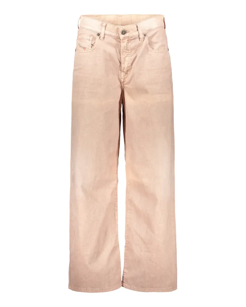 Diesel logo-patch wide-leg jeans - Nude Nude