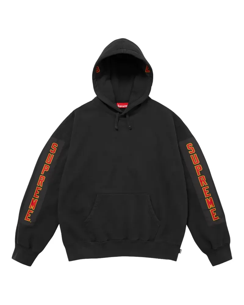 Supreme Being logo-patch hoodie - Schwarz Schwarz