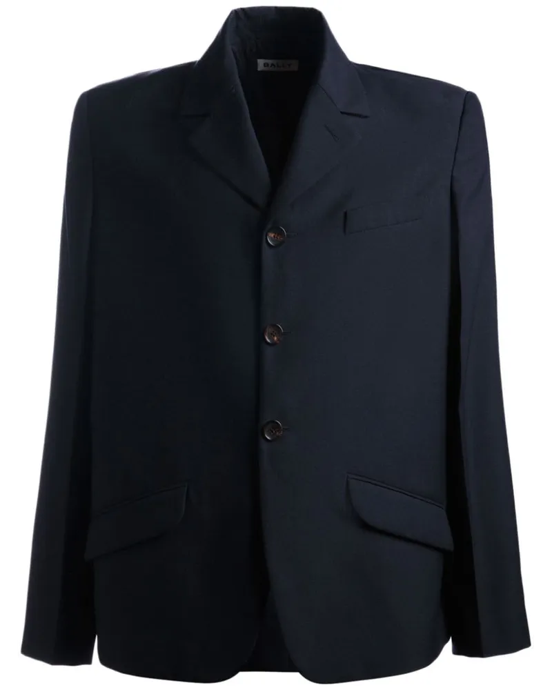 Bally Einreihiges Twill-Sakko - Blau Blau
