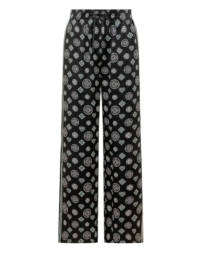 Casablanca Paris printed stripe trousers - Schwarz Schwarz
