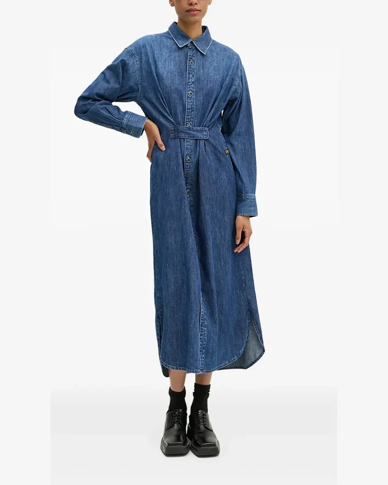 G-STAR RAW Jeans-Hemdkleid - Blau Blau