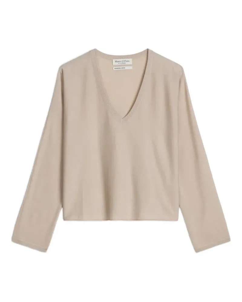 Marc O'Polo V-neck long-sleeve sweater - Nude Nude