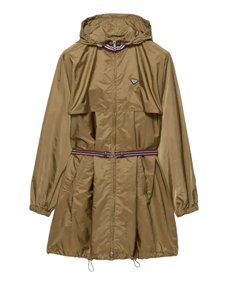 Prada lightweight Re-Nylon raincoat - Braun Braun