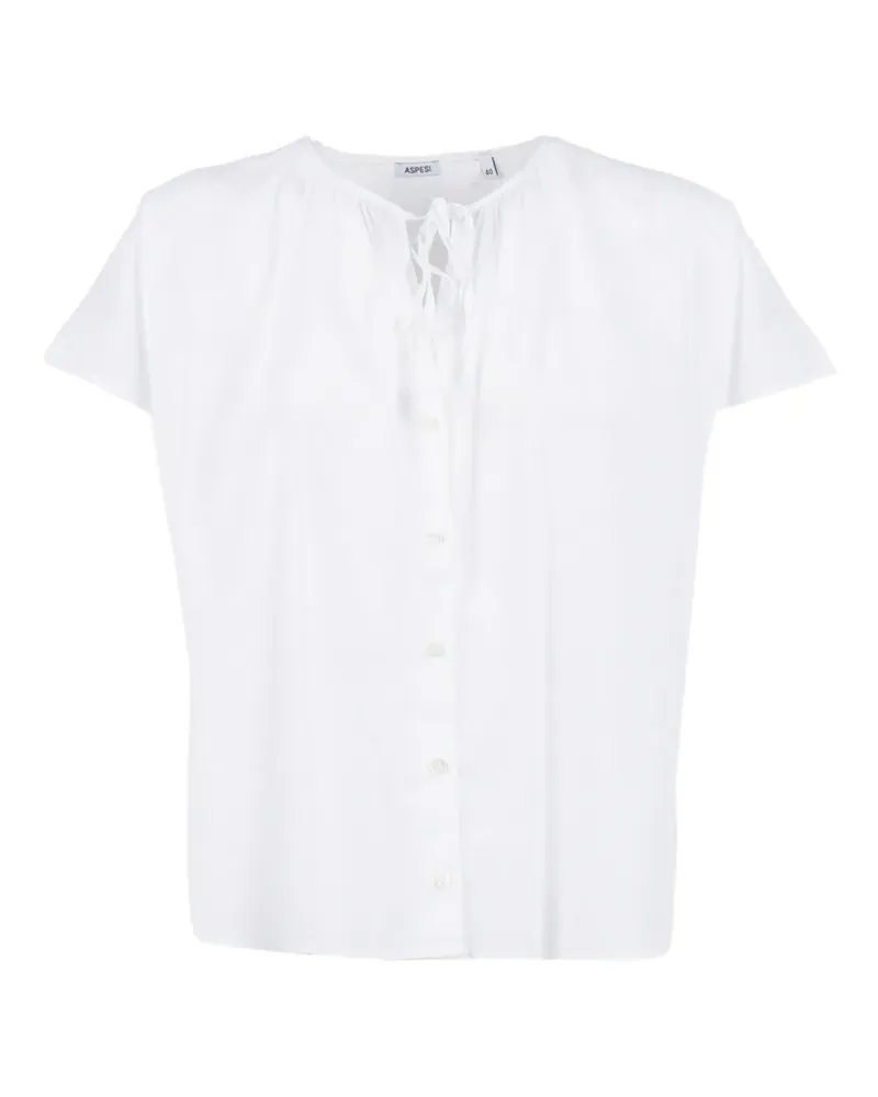 ASPESI lace-up shirt - Weiß Weiß
