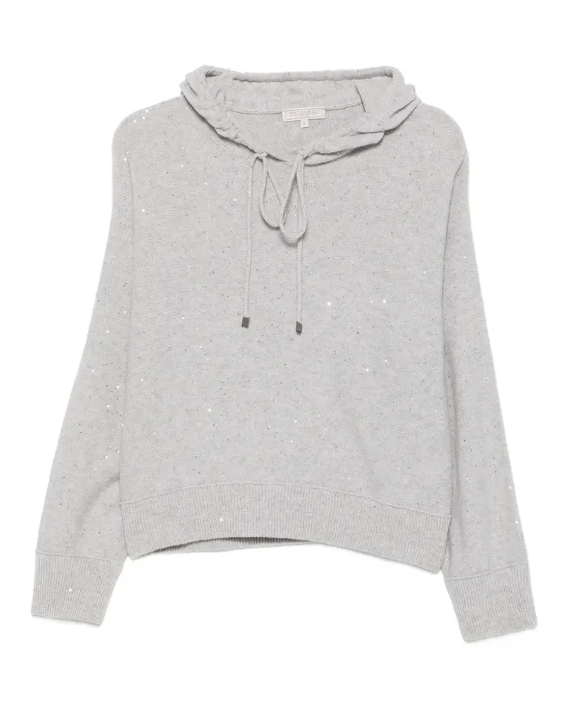 Antonelli Firenze Hoodie mit Pailletten - Grau Grau