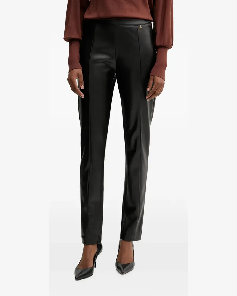 Silvian Heach Schmale Hose mit Logo-Schild - Schwarz Schwarz