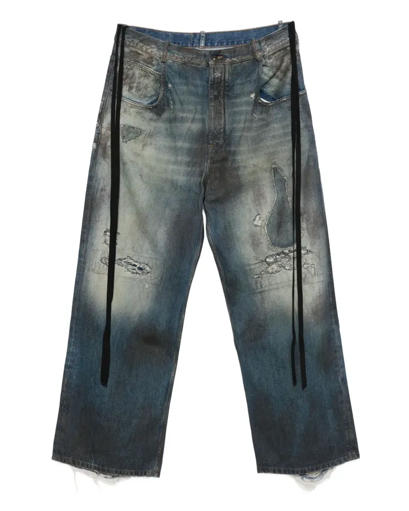 Ann Demeulemeester Jeans im Distressed-Look - Blau Blau
