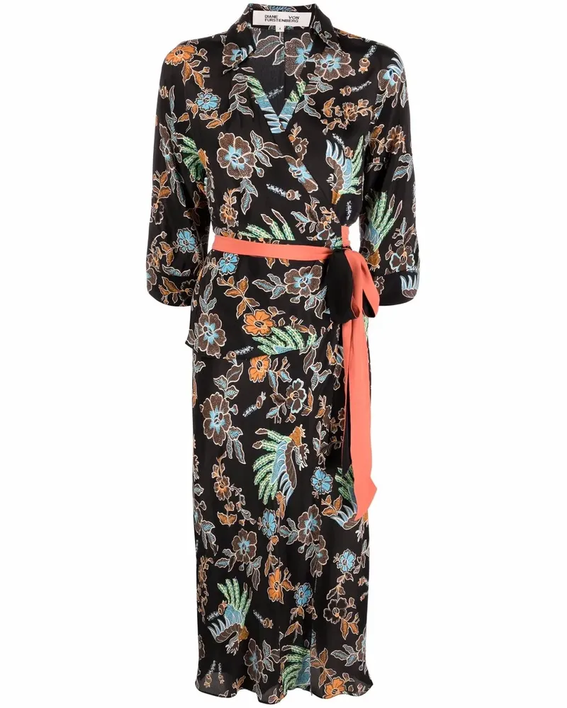 Diane von Furstenberg Hemdkleid mit Gürtel - Schwarz Schwarz