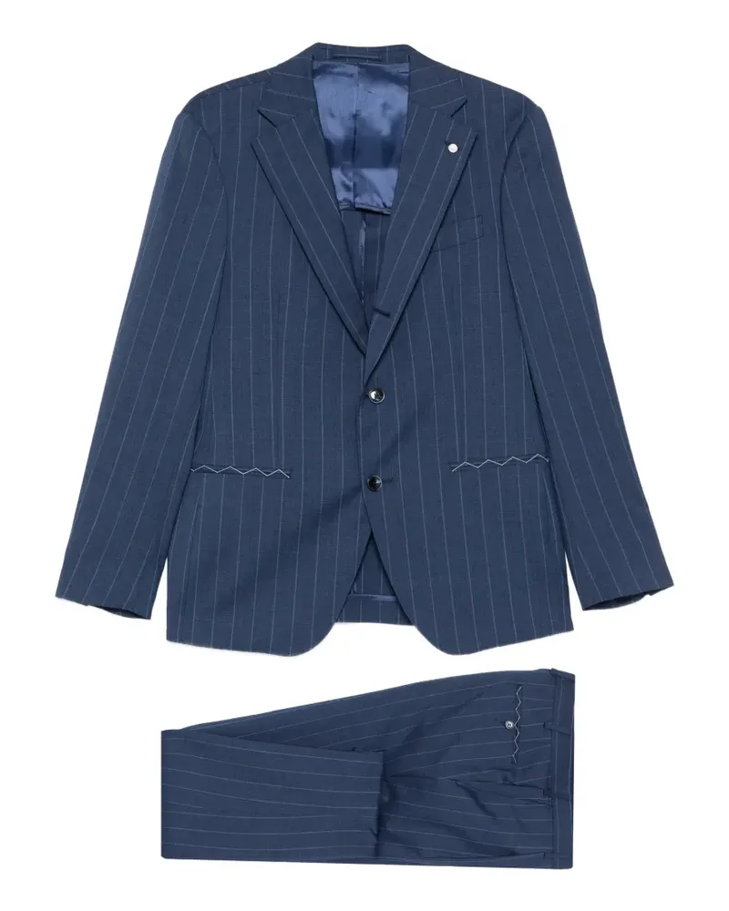 Luigi Bianchi Mantova pinstripe-pattern suit - Blau Blau