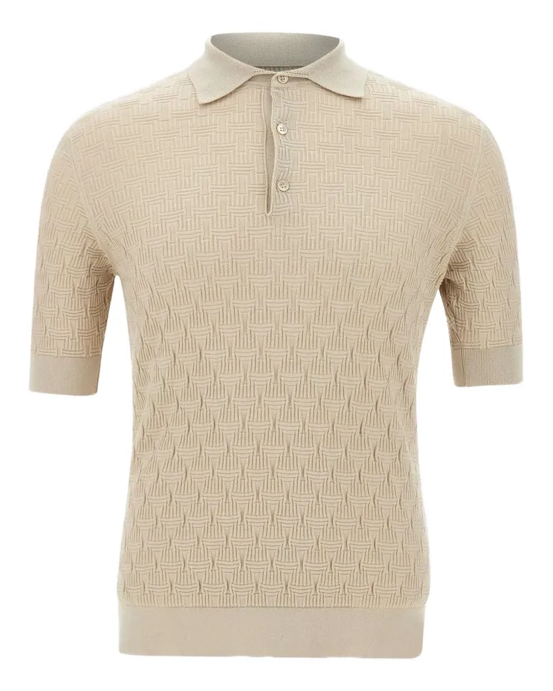 Filippo de Laurentiis Poloshirt mit kurzen Ärmeln - Nude Nude
