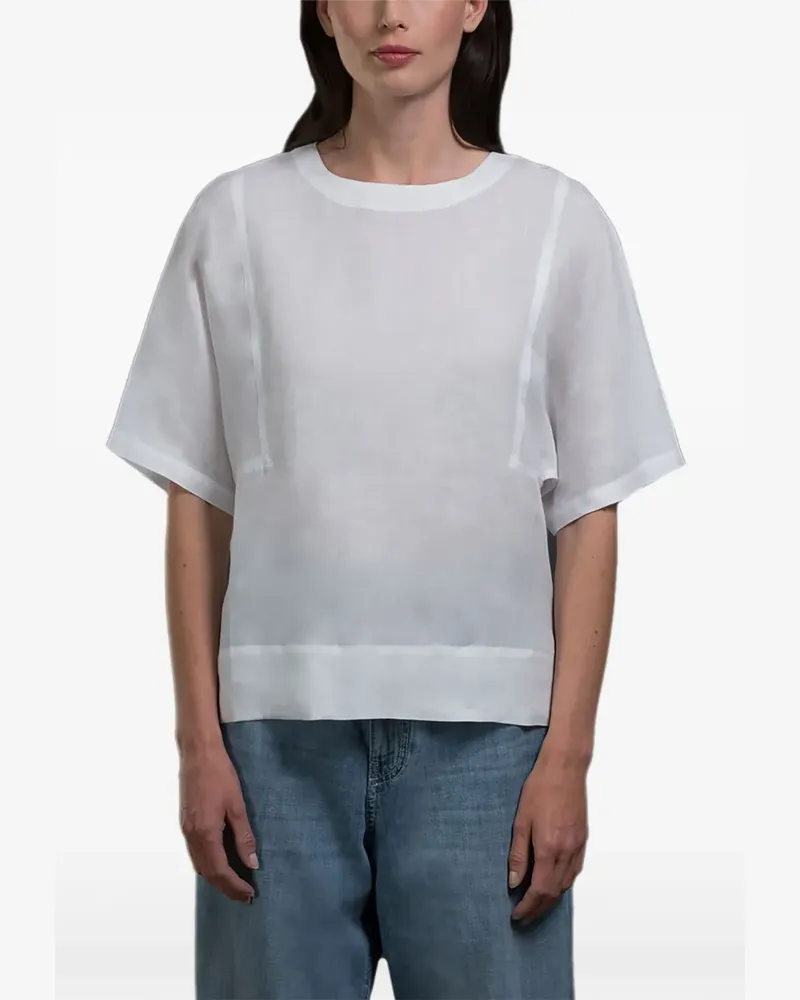 MOORER Genola Bluse mit Kimonoärmeln - Weiß Weiß