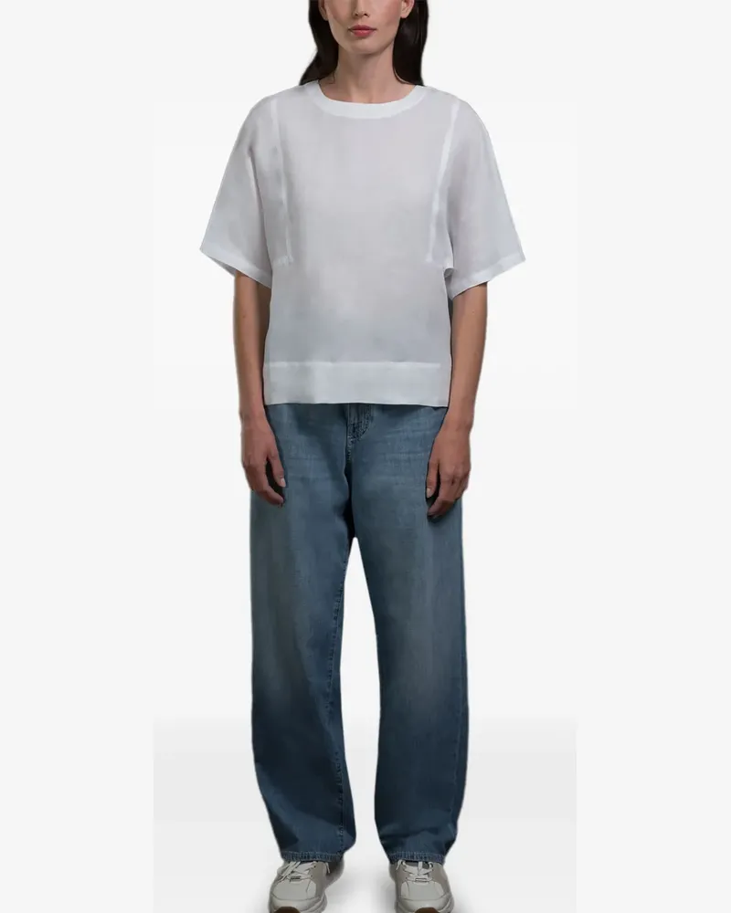 MOORER Genola kimono-sleeve blouse - Weiß Weiß