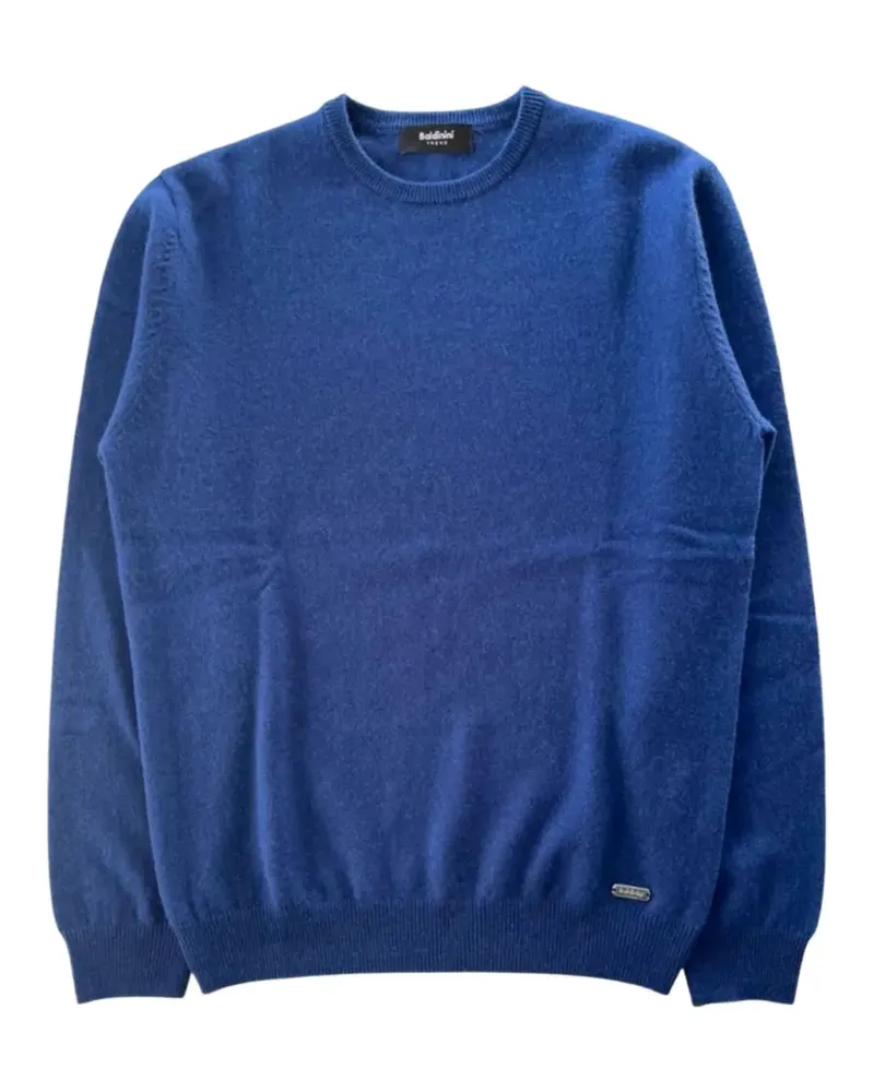 Baldinini Kaschmirpullover mit Logo-Schild - Blau Blau