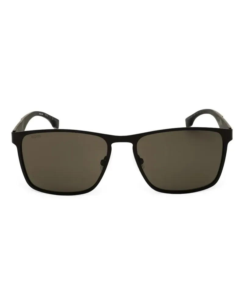 HUGO BOSS Sonnenbrille mit Logo-Schild - Schwarz Schwarz
