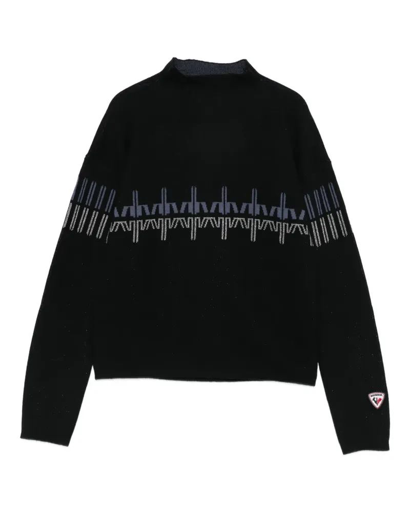 Rossignol Gemusterter Rollkragenpullover - Schwarz Schwarz