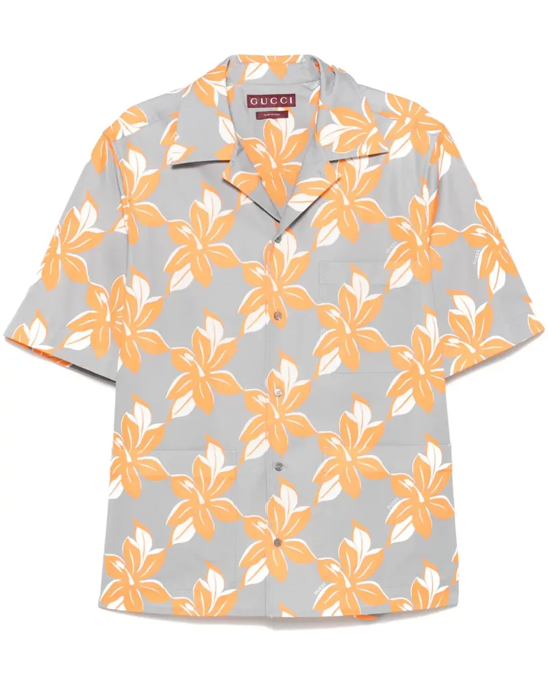 Gucci Hemd mit Print - Grau Grau