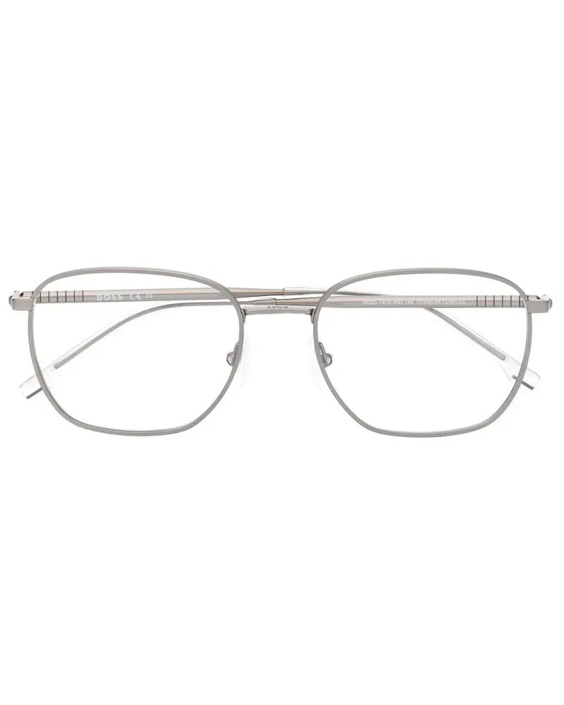 HUGO BOSS Brille mit metallischem Gestell - Grau Grau