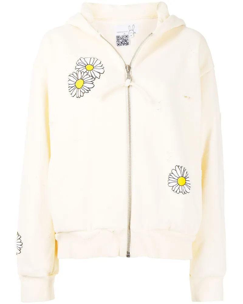 Natasha Zinko Hoodie mit Print - Gelb Gelb