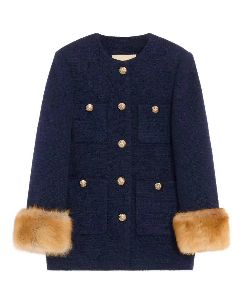 Valentino Garavani Cabanjacke aus reinem Woll-Tweed - Blau Blau