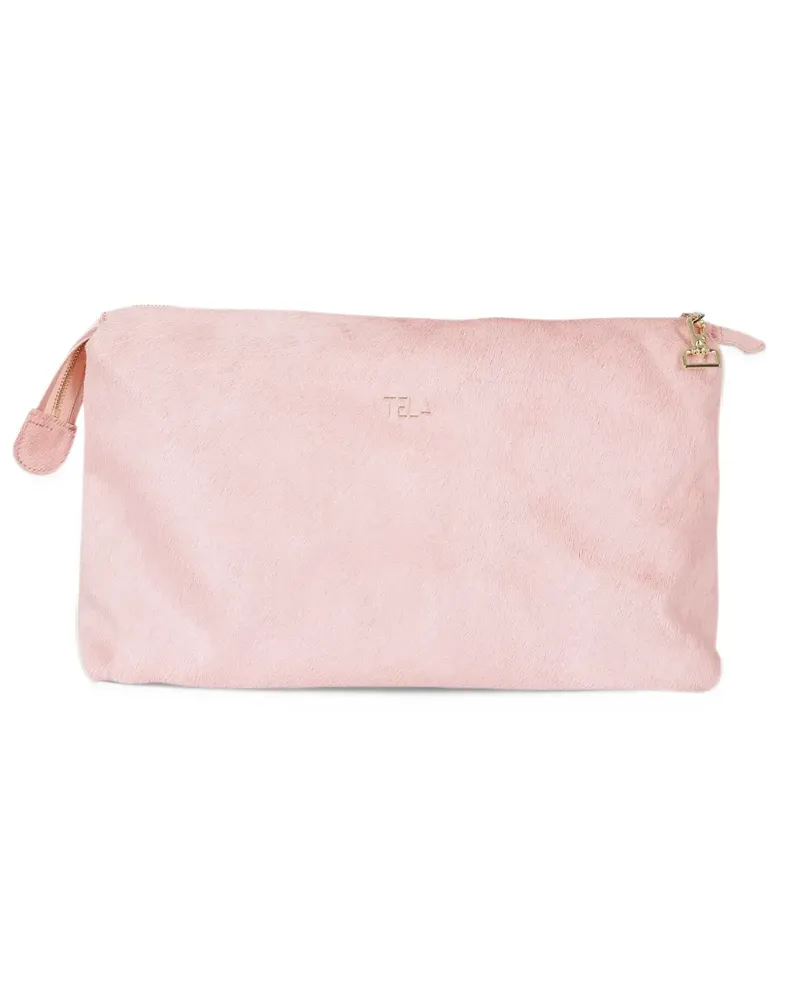 TELA Kaori leather clutch bag - Rosa Rosa