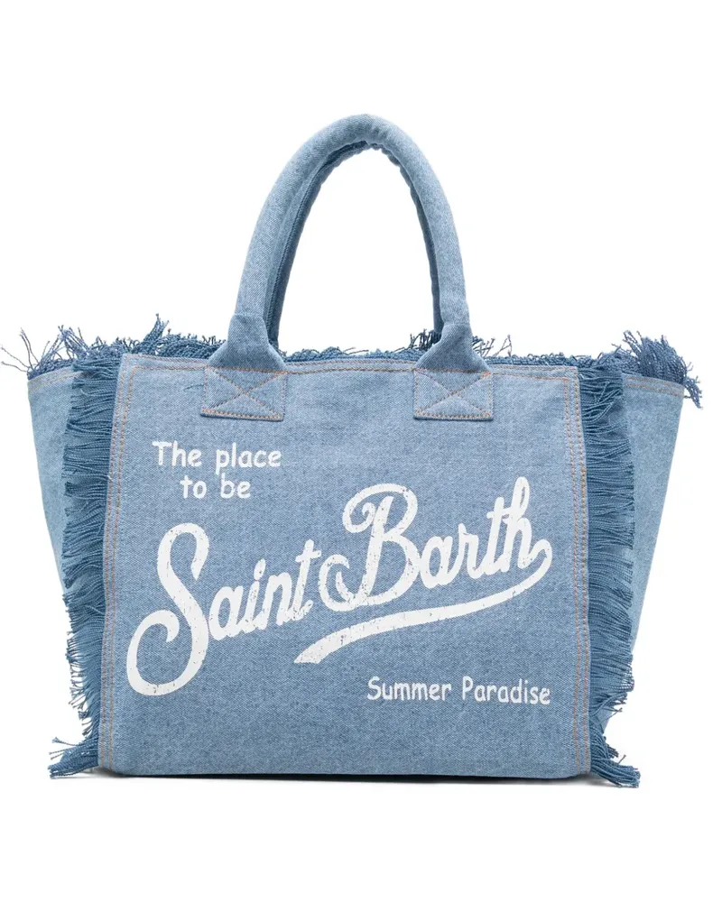 MC2 Saint Barth frayed-detail tote bag - Blau Blau
