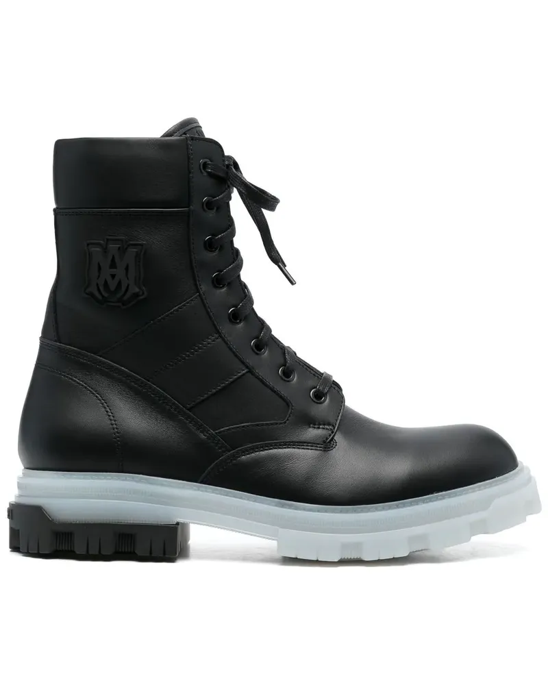 Amiri Bikerstiefel mit Logo-Patch - Schwarz Schwarz