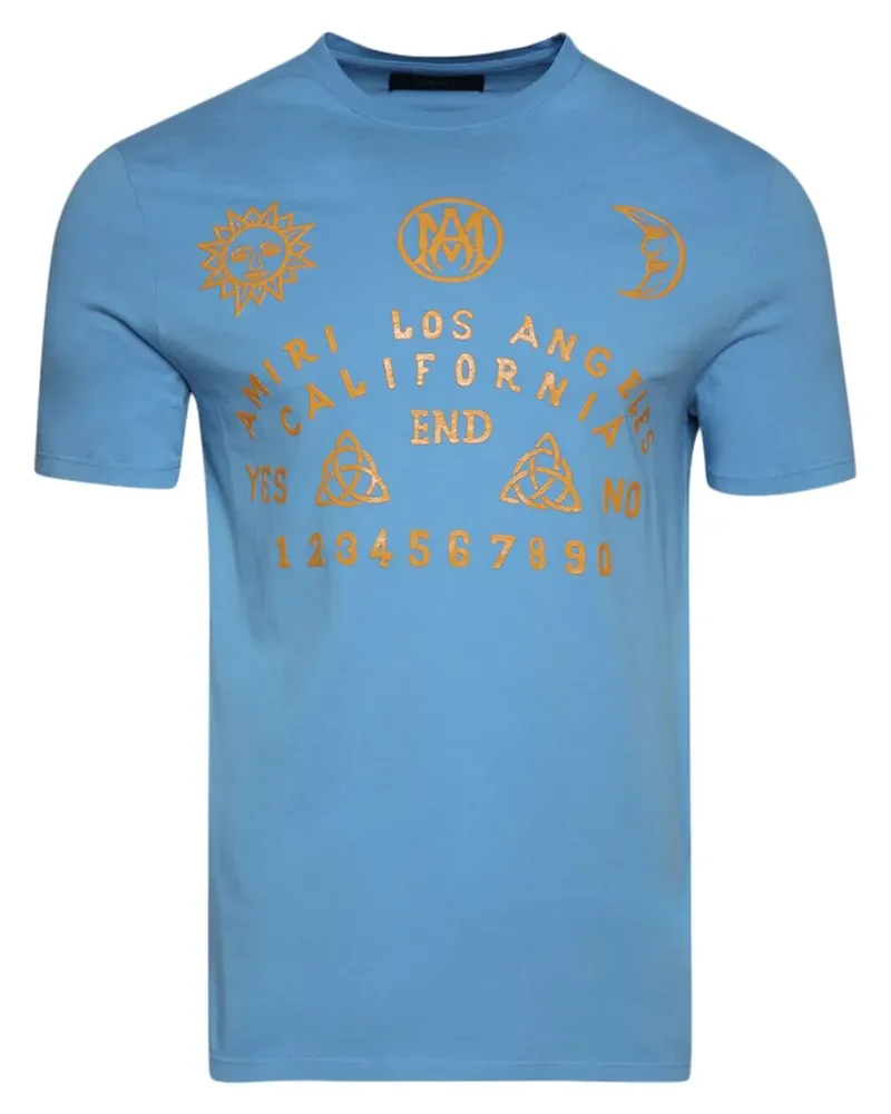 Amiri T-Shirt mit Ouija Board-Pint - Blau Blau