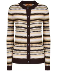 Missoni Gestreifter Cardigan mit Kontrastborte Nude